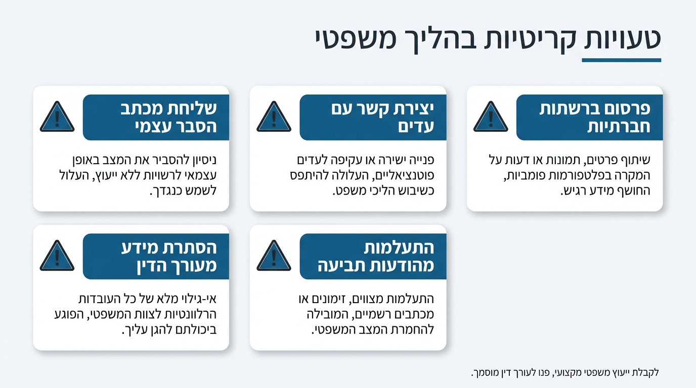 טעויות קריטיות שיש להימנע מהן לאחר קבלת מכתב יידוע
