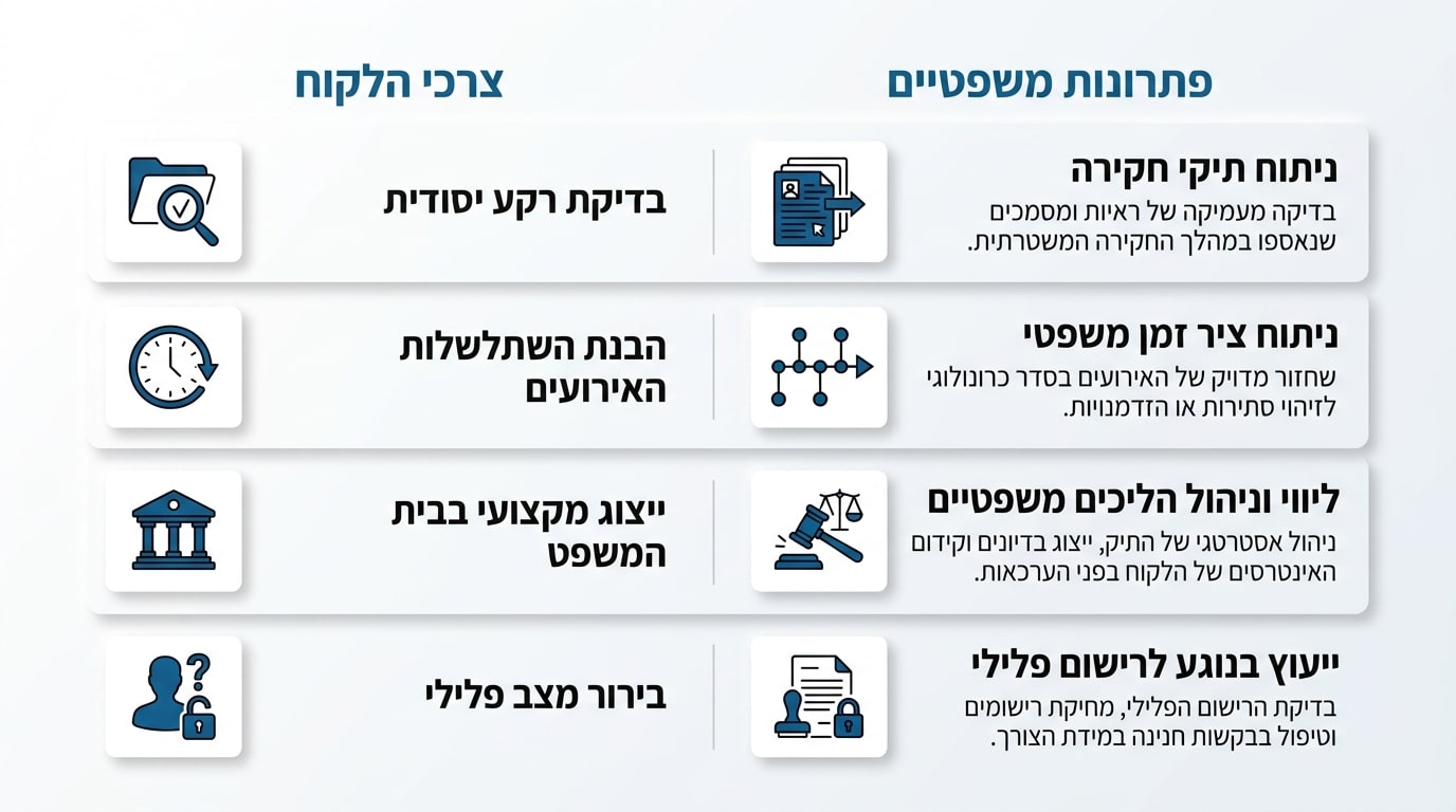 טבלת צורך עסקי והפתרון המשפטי המתאים